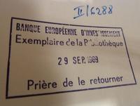 EIB collection stamp