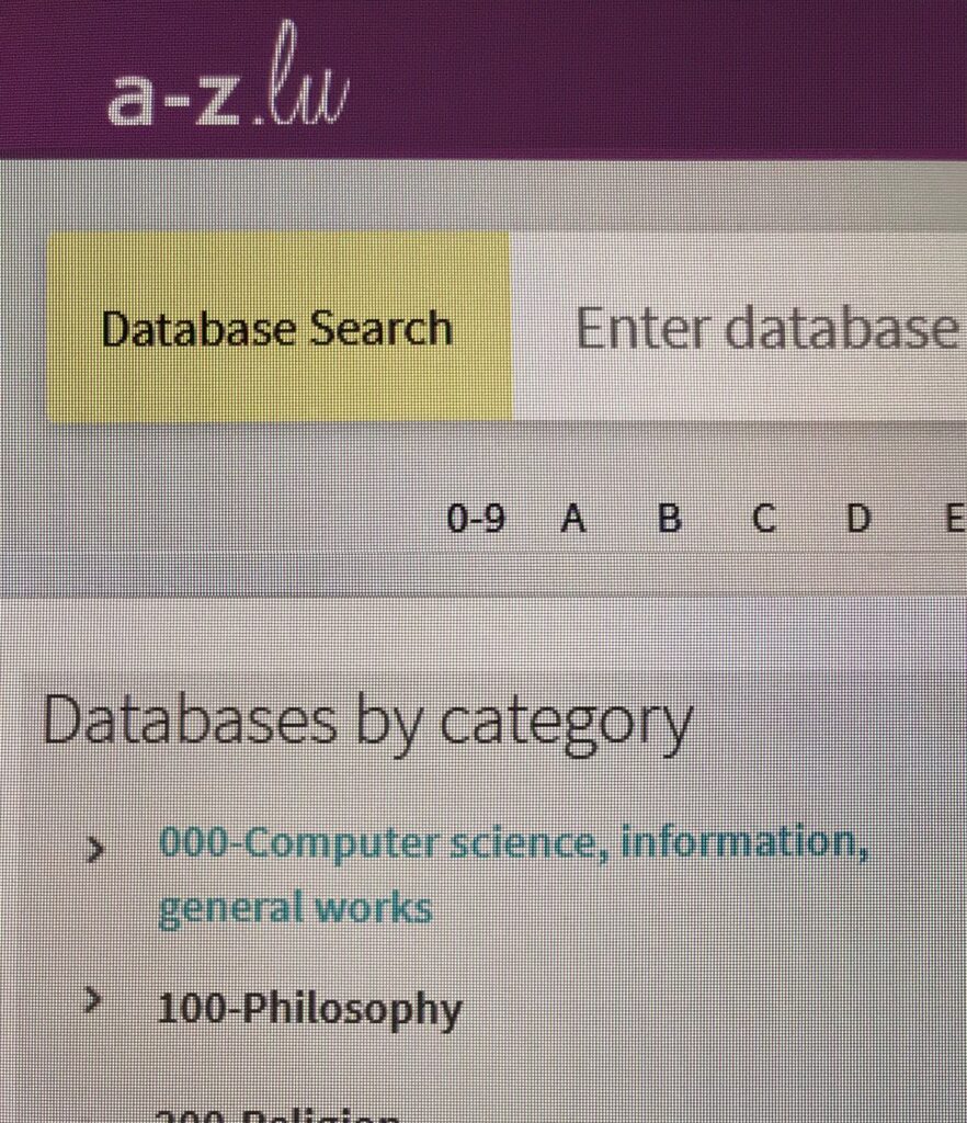 Databases - Luxembourg Learning Centre (LLC) I Uni.lu
