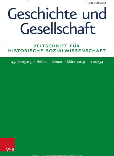 Geschichte und Gesellschaft Zeitschrift für historische Sozialwissenschaft