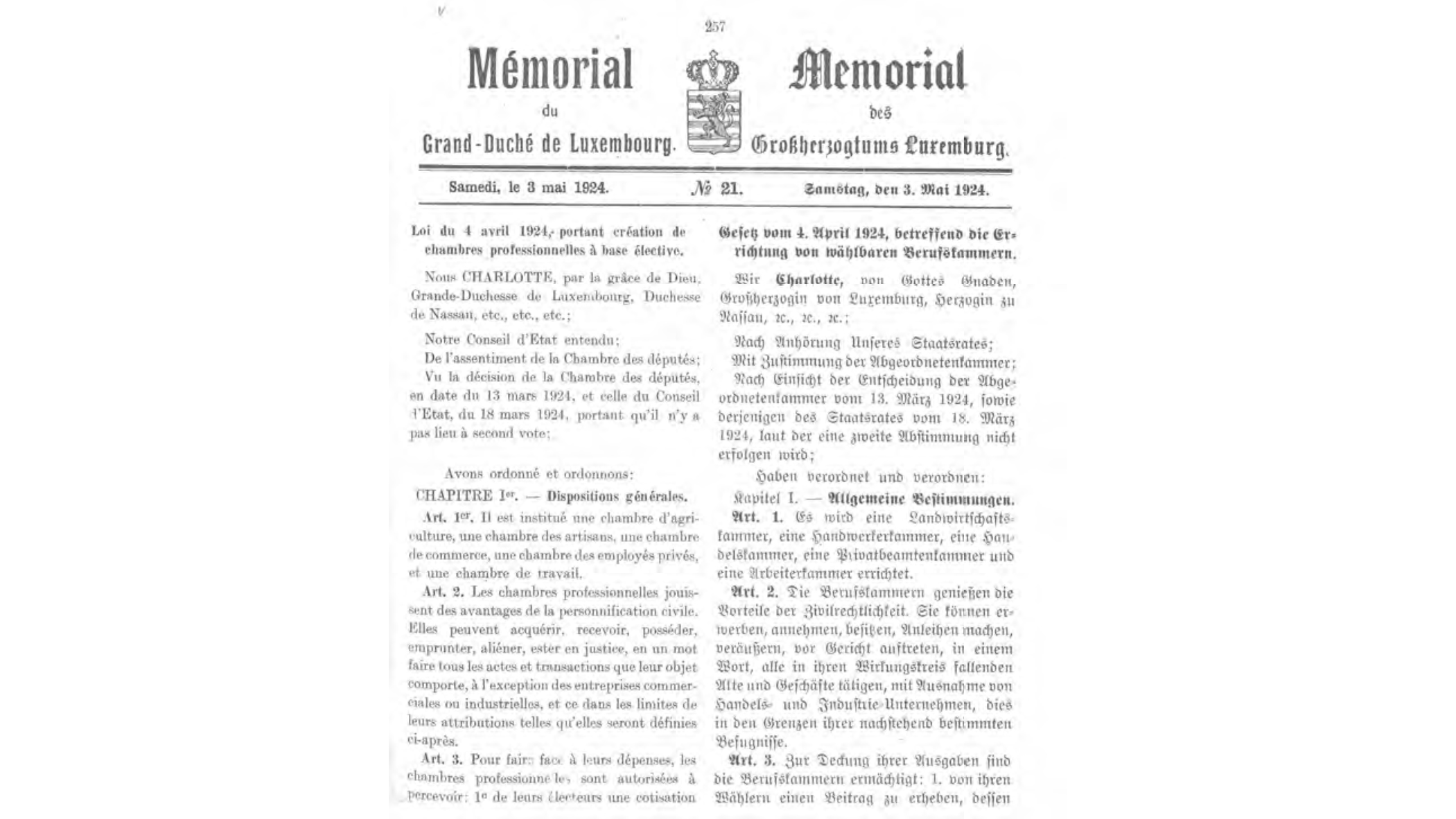 loi définitive du 4 avril 1924