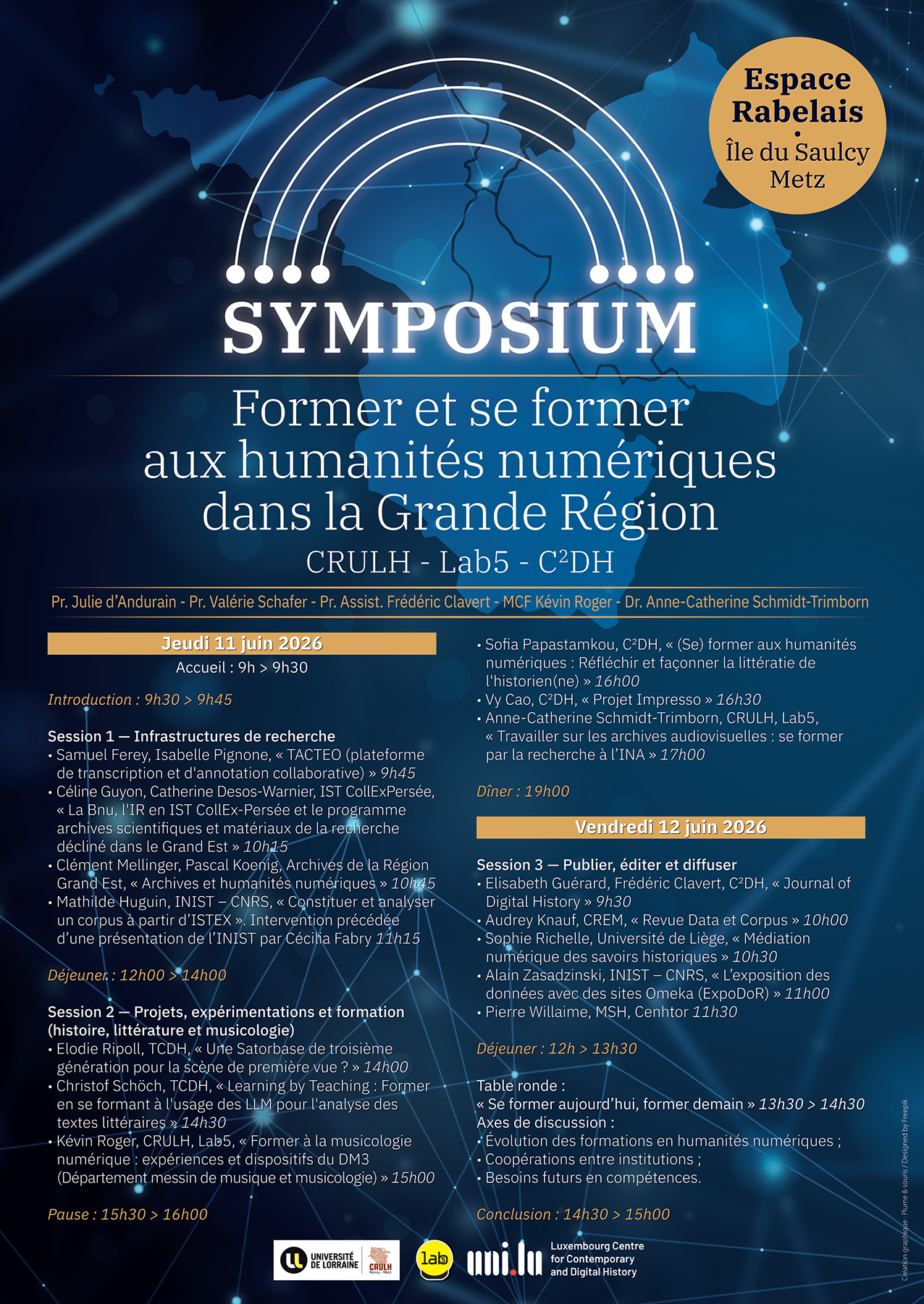 Symposium "Former et se former aux humanités numériques dans la Grande Région"
