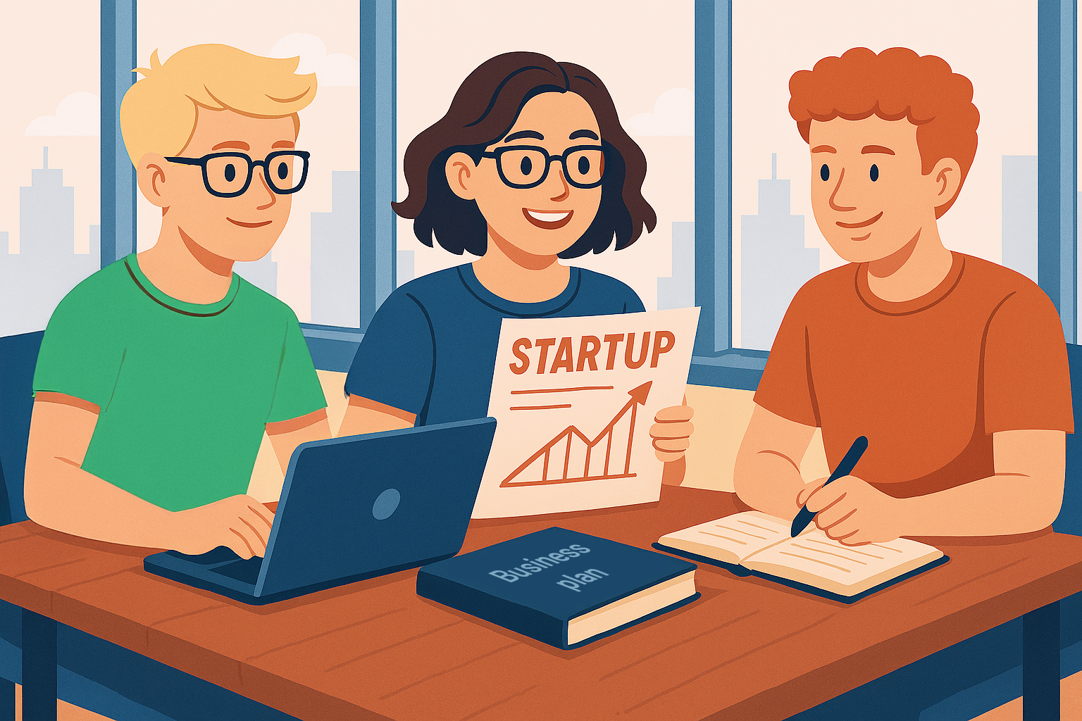3 students with a business idea