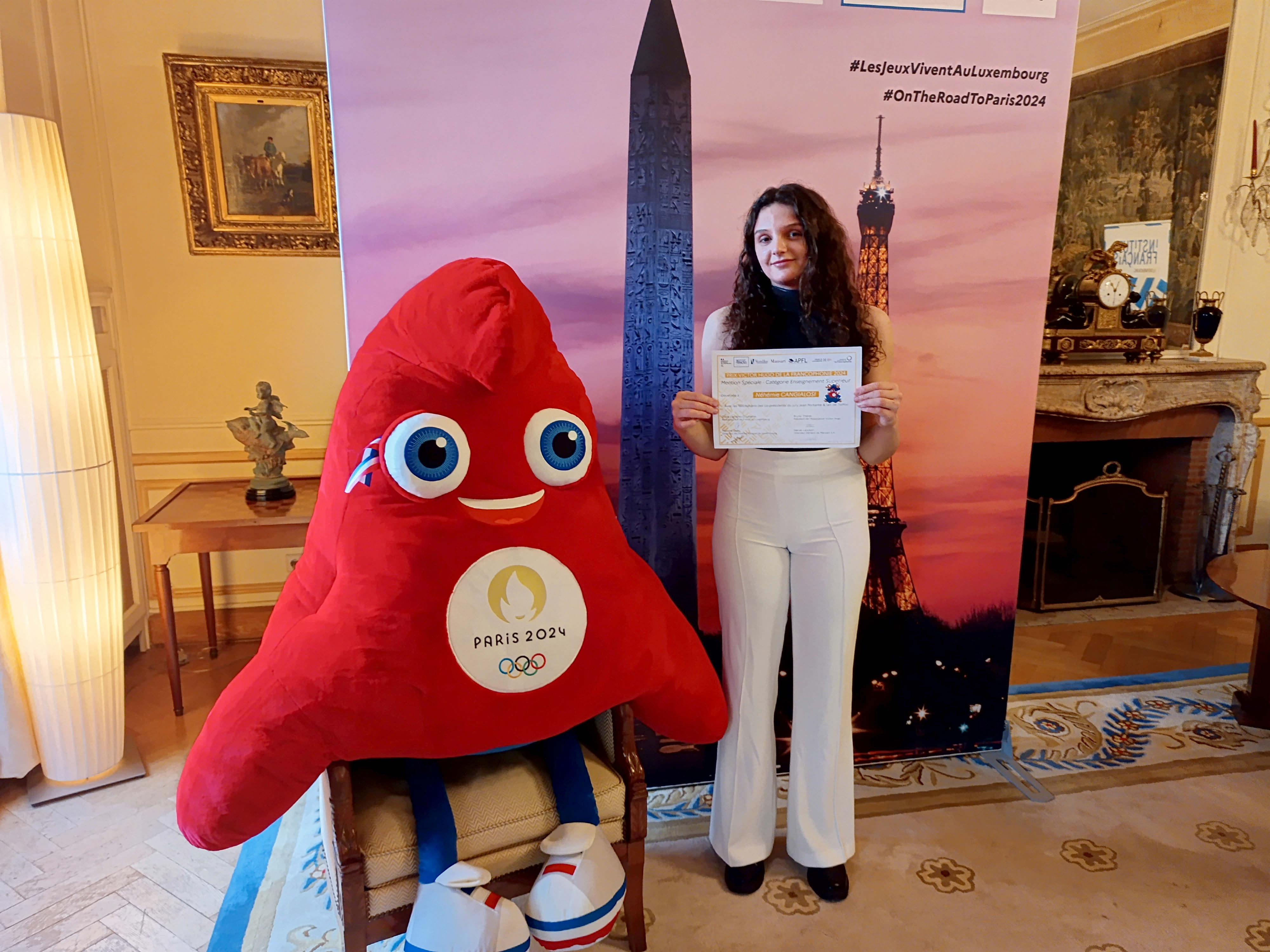 étudiante Néhémie Cangialosi, Prix Victor Hugo de la Francophonie
