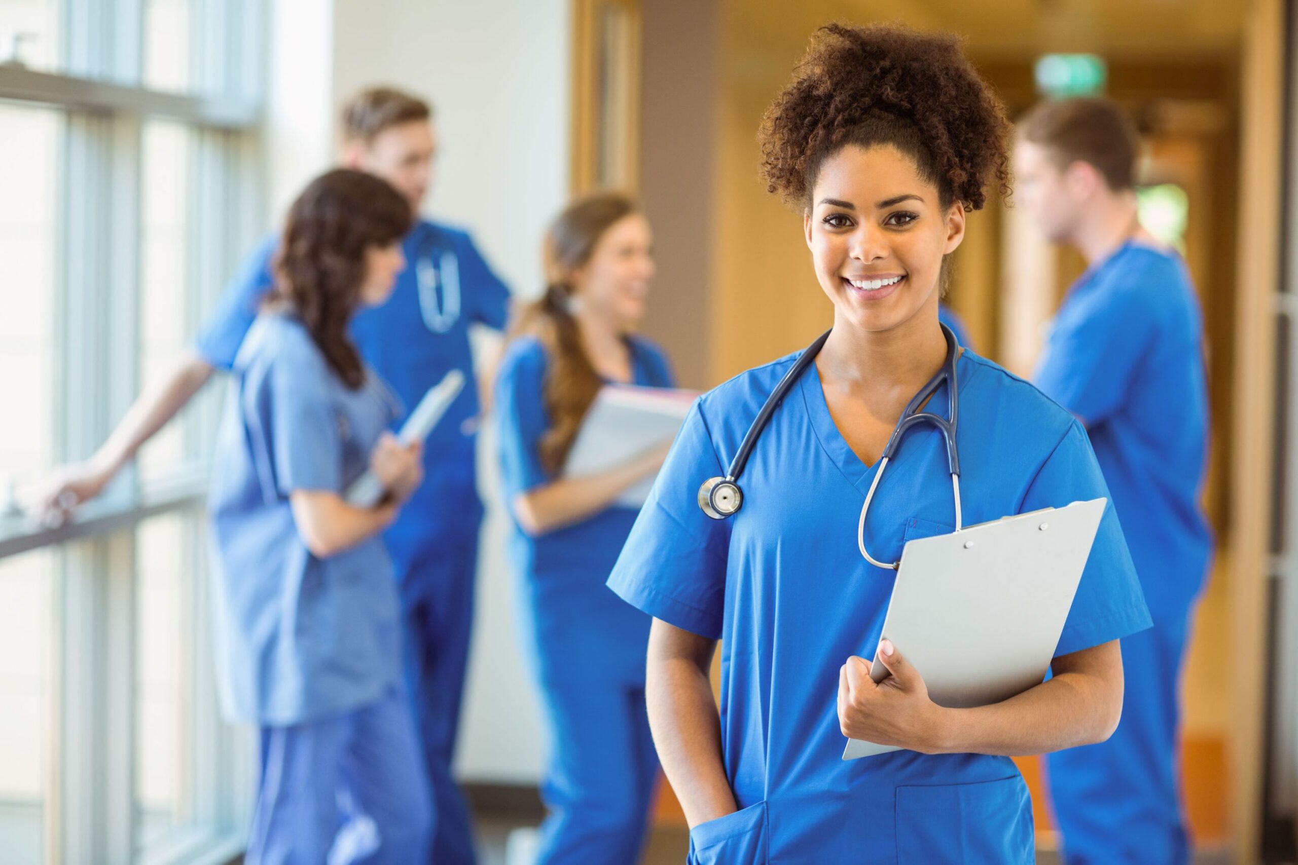 Young nurse smiling