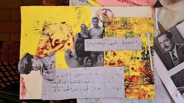 Collage produced by one of the participants in Cairo, Egypt during a public history workshop, May 2025. Myriam Dalal