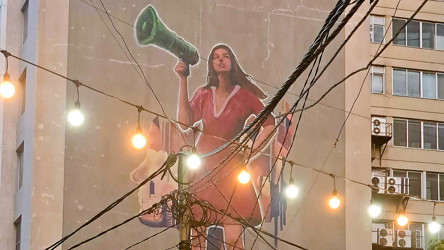 A Graffiti in Hamra Street in Beirut, Lebanon