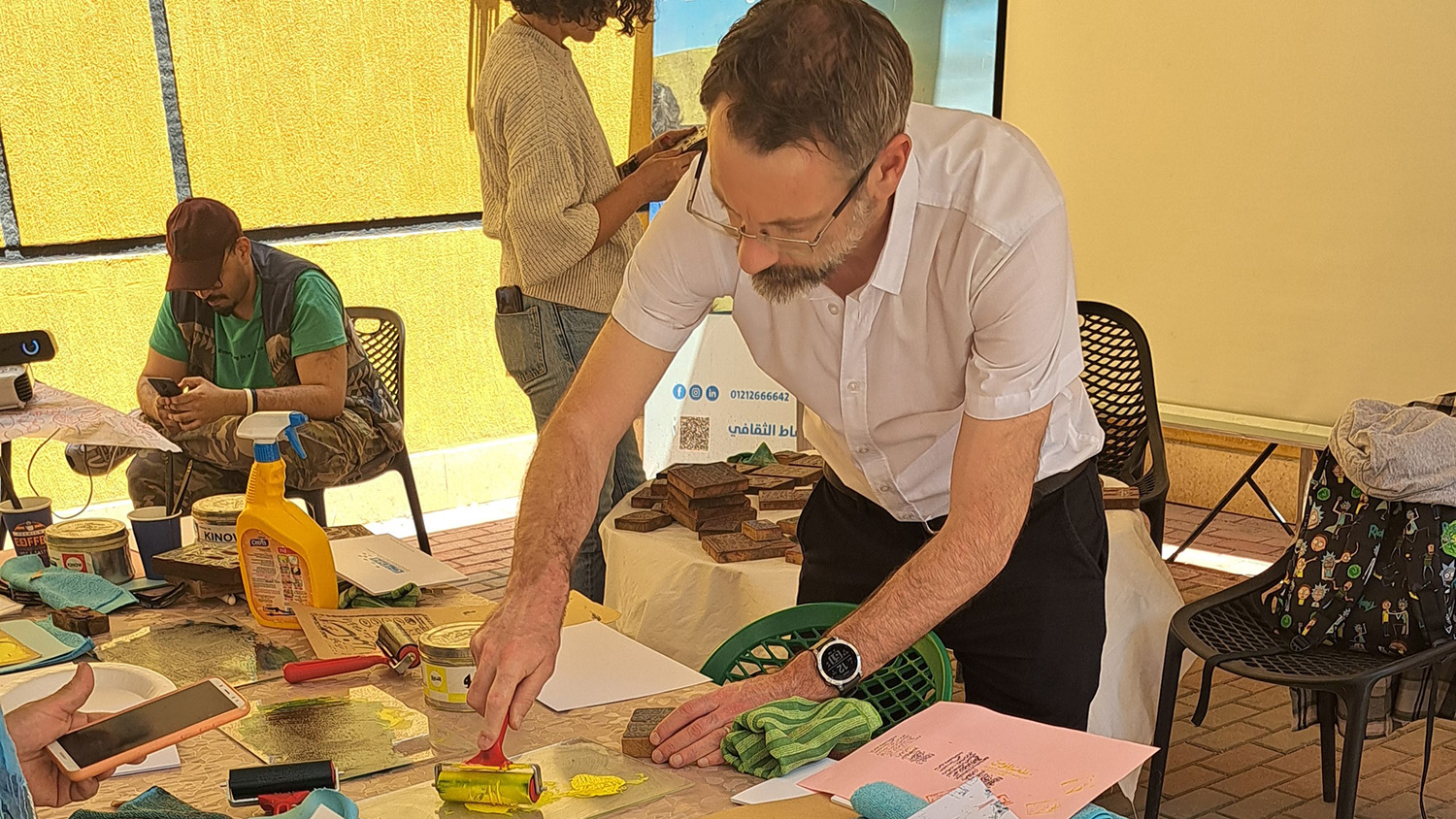 Thomas Cauvin during an Arts and Public History Workshop in Cairo, Egypt