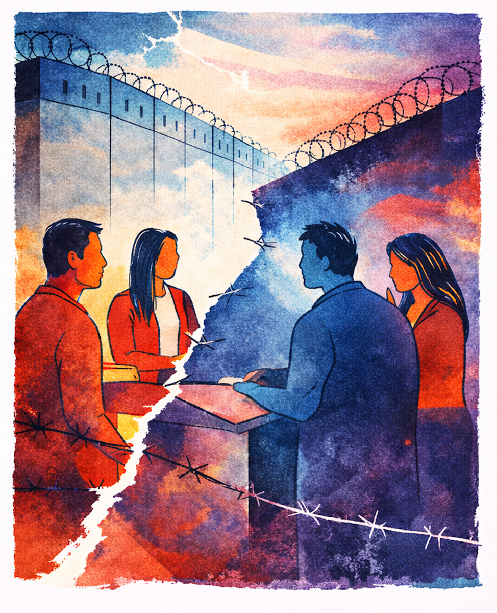 Talking borders AI generated visual