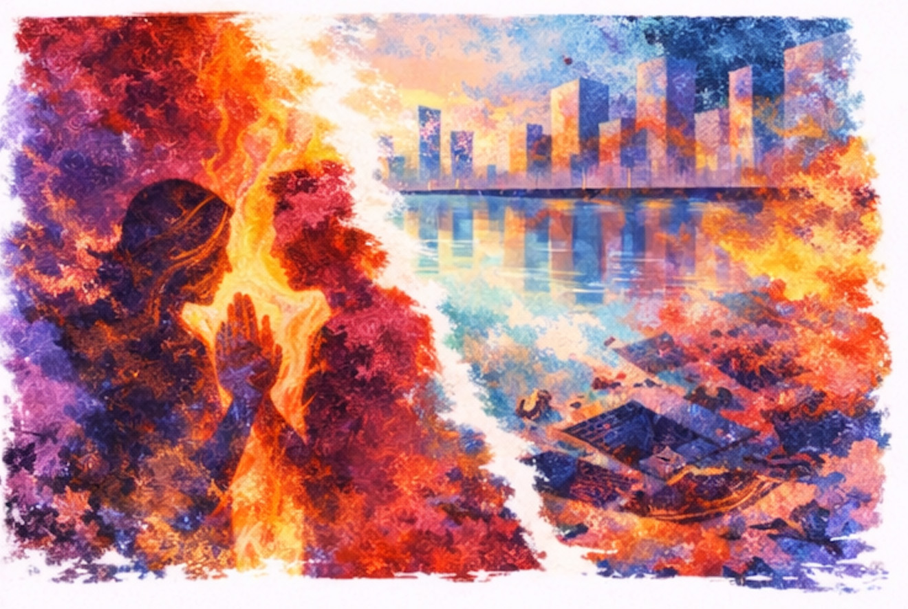 Talking borders AI generated visual