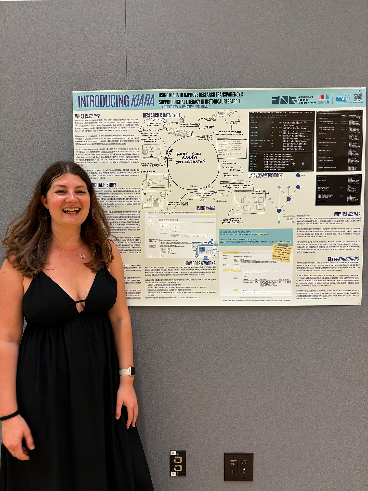 Lauren Coetzee presenting a research poster