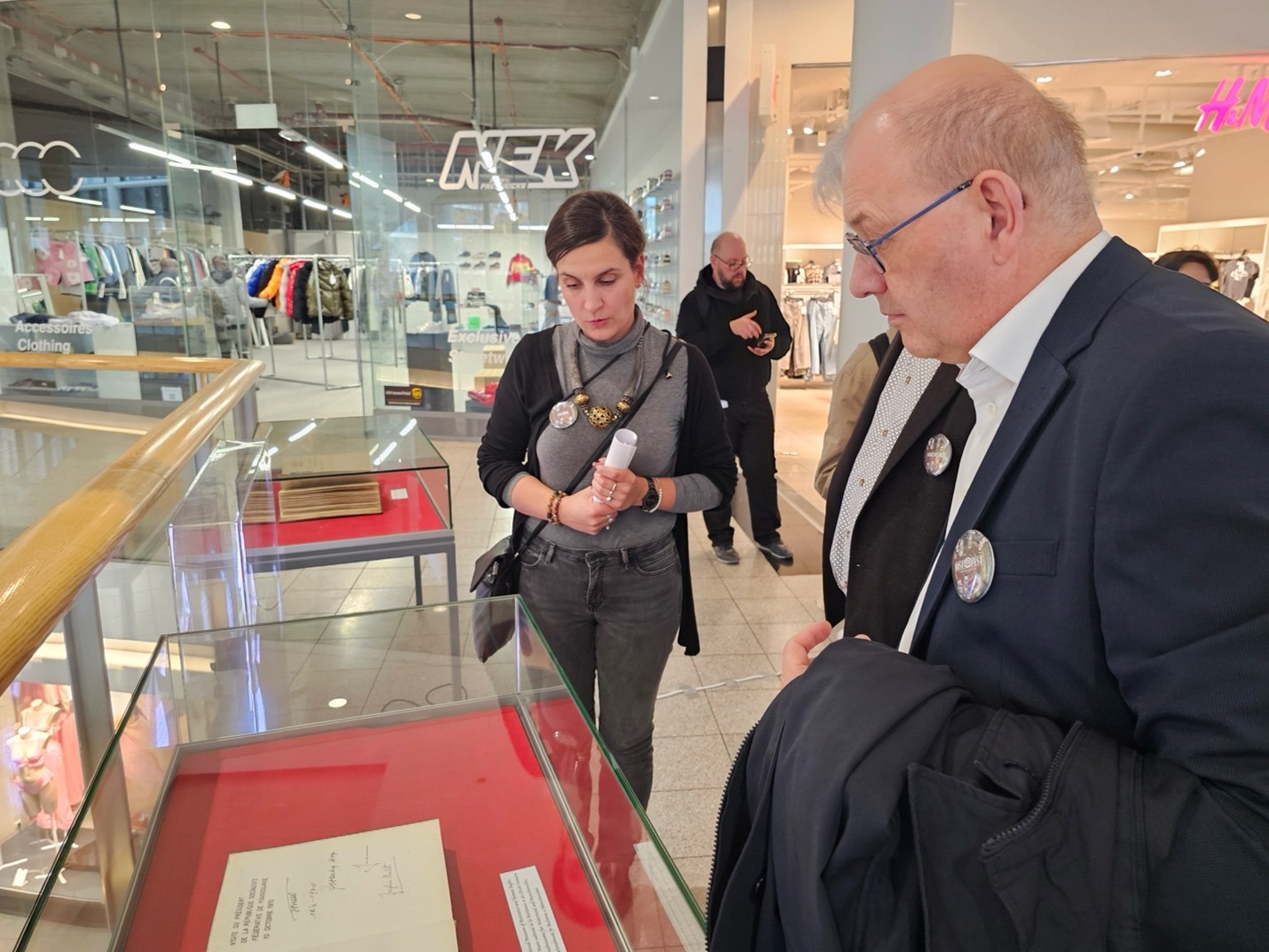 Golden Books and hologram on display