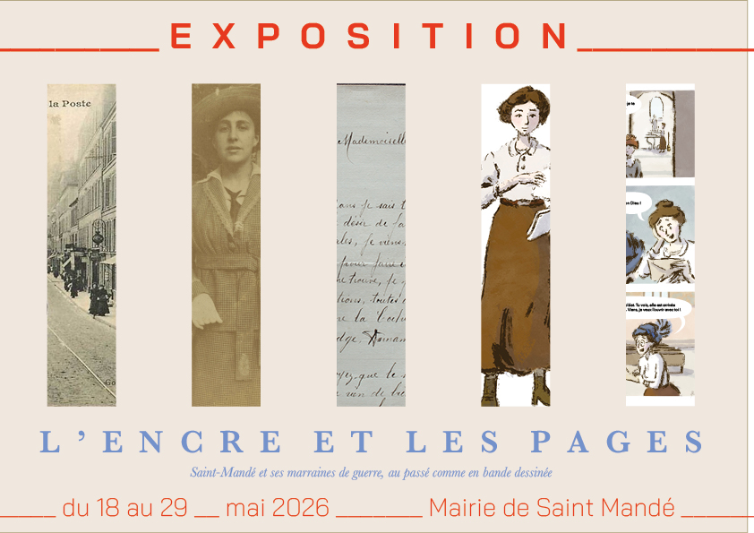 Cover page of the brochure for the exhibition project L'encre et les pages