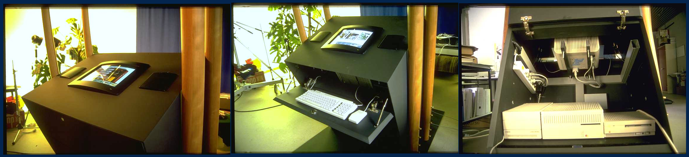 Interactive kiosk presenting The Family of Man exhibition