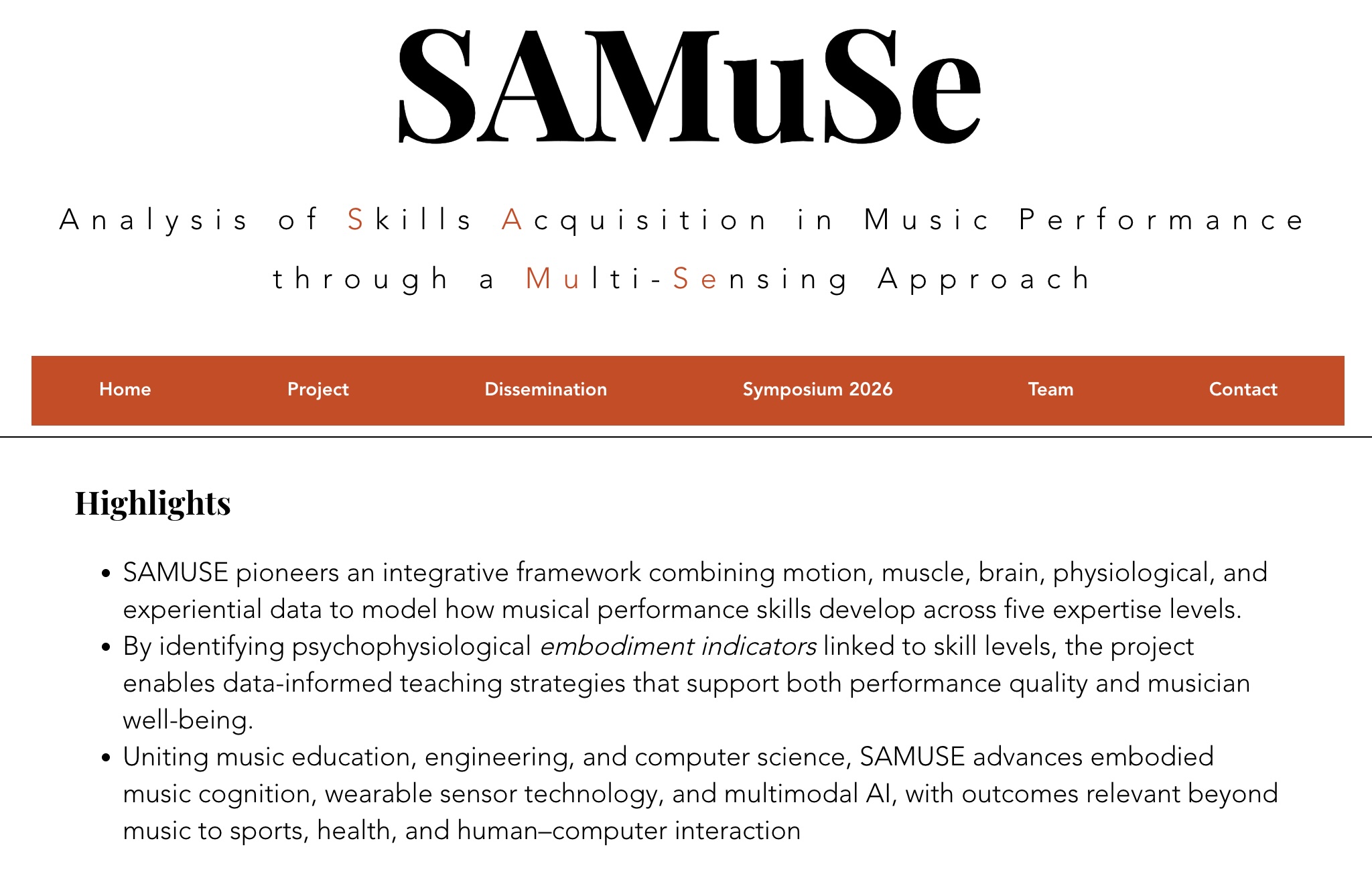 SaMuSe Website