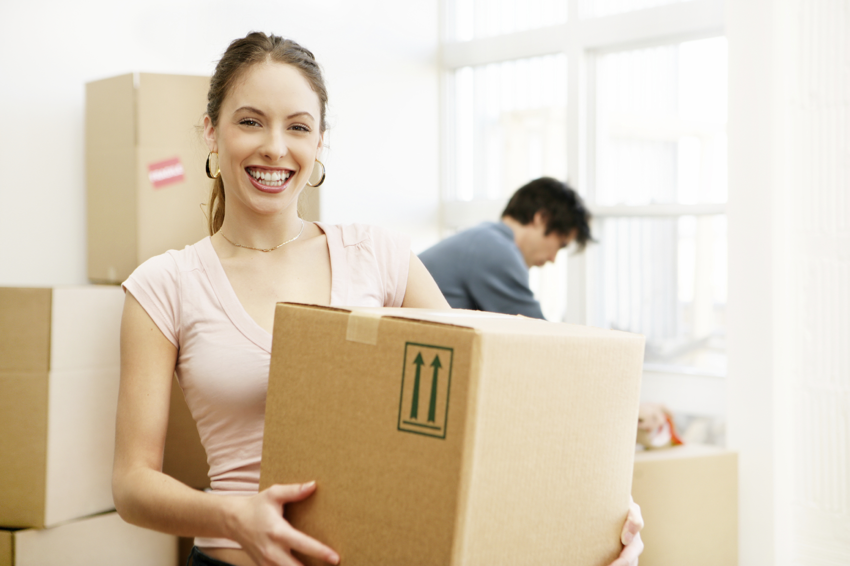 Girl moving house