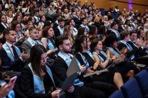 group of uni.lu students in their graduation ceremony