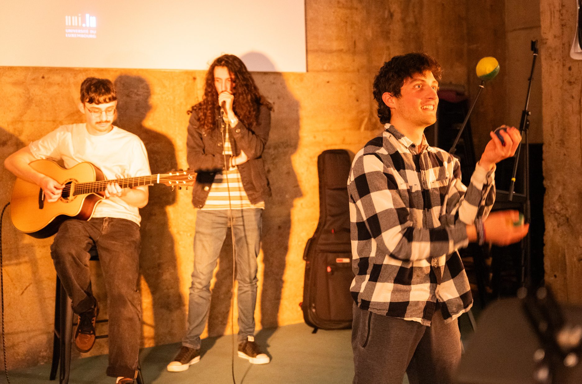 Students performing at the Uni Talent show